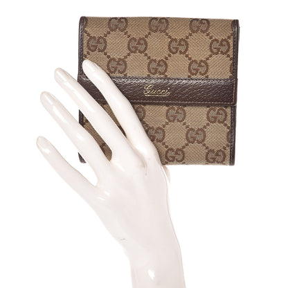 Gucci Monogram French Flap Wallet Dark Brown 2 of 7