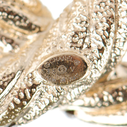 Chanel Crystal Twisted CC Brooch Light Gold 4 of 5