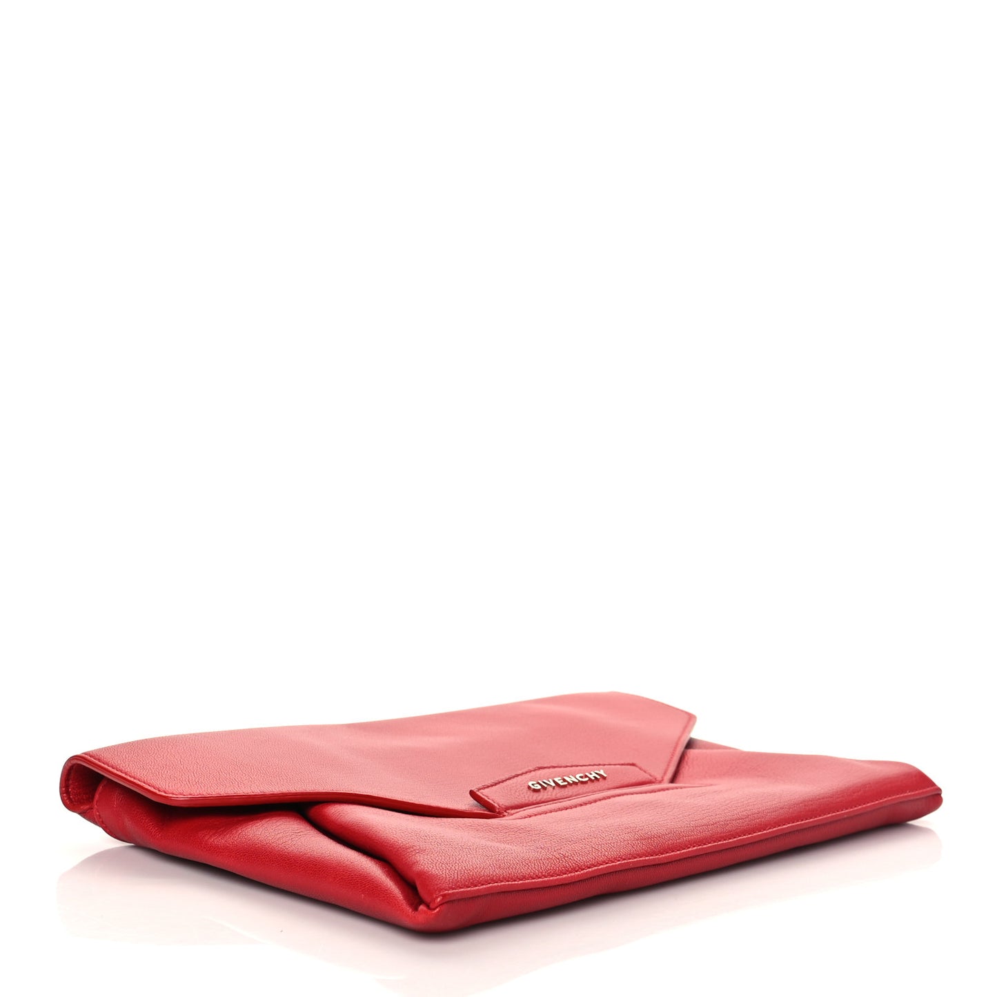Sugar Goatskin Medium Antigona Envelope Clutch Red
