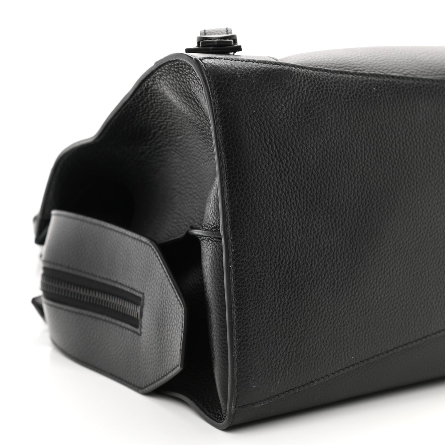 Grained Calfskin Neo Classic Black Hardware Medium City Black
