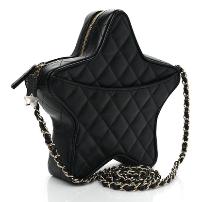 Chanel Lambskin Quilted Walk of Fame Star Bag Black 3 of 9