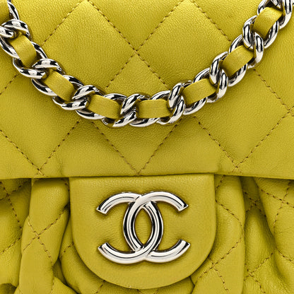 Chanel Washed Lambskin Quilted Mini Chain Around Flap Yellow 8 of 10