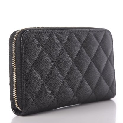 Chanel Caviar Quilted Small Zip Around Wallet Black 3 of 11