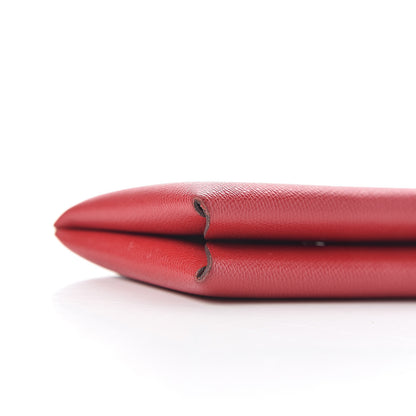 Hermes Epsom Calvi Card Case Rouge Casaque 10 of 13