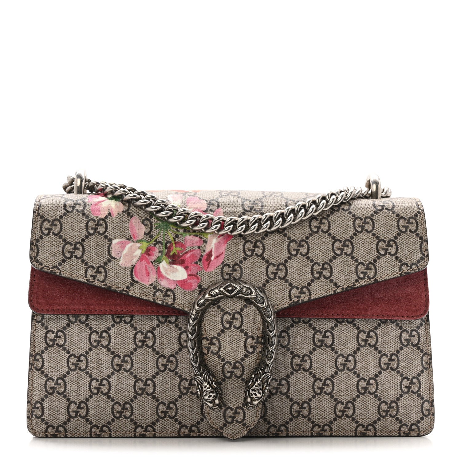 Gucci GG Supreme Monogram Blooms Small Dionysus Shoulder Bag Beige Multicolor Dry Rose 1 of 13