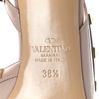 Valentino Garavani Patent Rockstud Half D'Orsay Slingback 85mm Pumps 38.5 Poudre 6 of 10