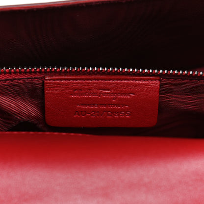Salvatore Ferragamo Patent Ginny Vara Bow Shoulder Bag Red 6 of 13