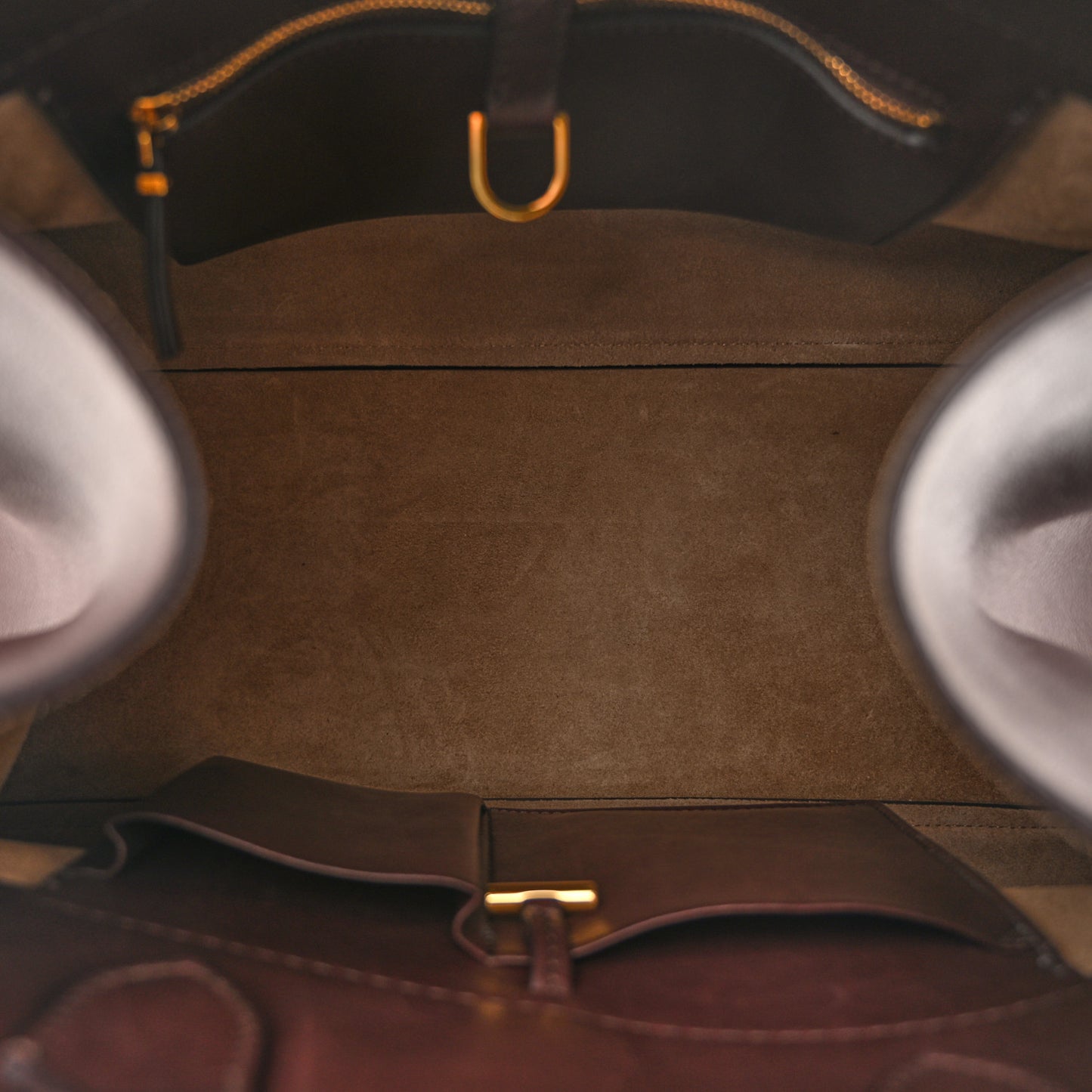 Polished Saddle Calfskin Soft Margaux 15 Burgundy