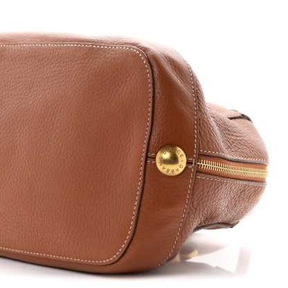 Dolce & Gabbana Grained Calfskin D Ring Shoulder Bag Brown 9 of 9
