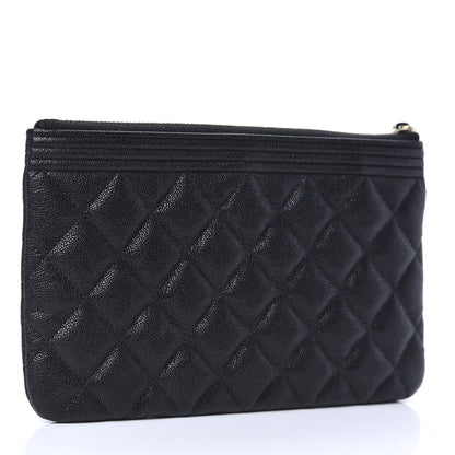 Chanel Caviar Quilted Small Boy Cosmetic Case Black 3 of 6