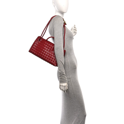 Bottega Veneta Nappa Intrecciato Small East West Andiamo Shoulder Bag Rosewood 2 of 10