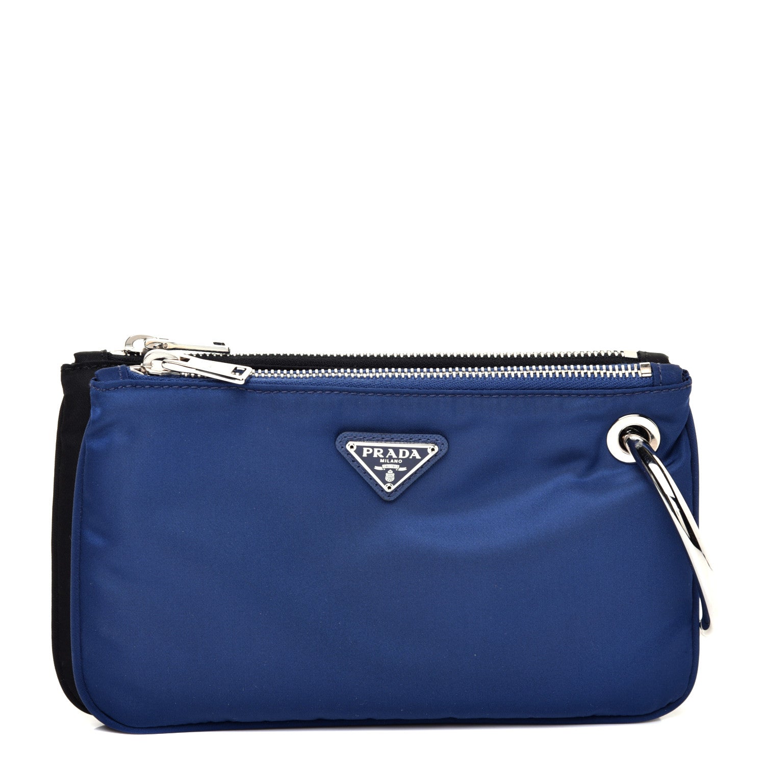 Prada Tessuto Nylon Pouch Set Royal Black 1 of 14