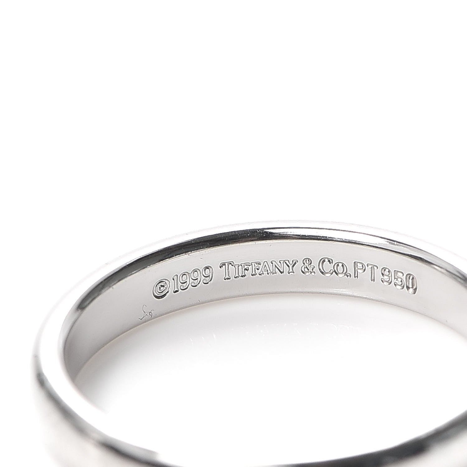 Tiffany Platinum 3mm Classic Wedding Band Ring 51 5.75 4 of 4