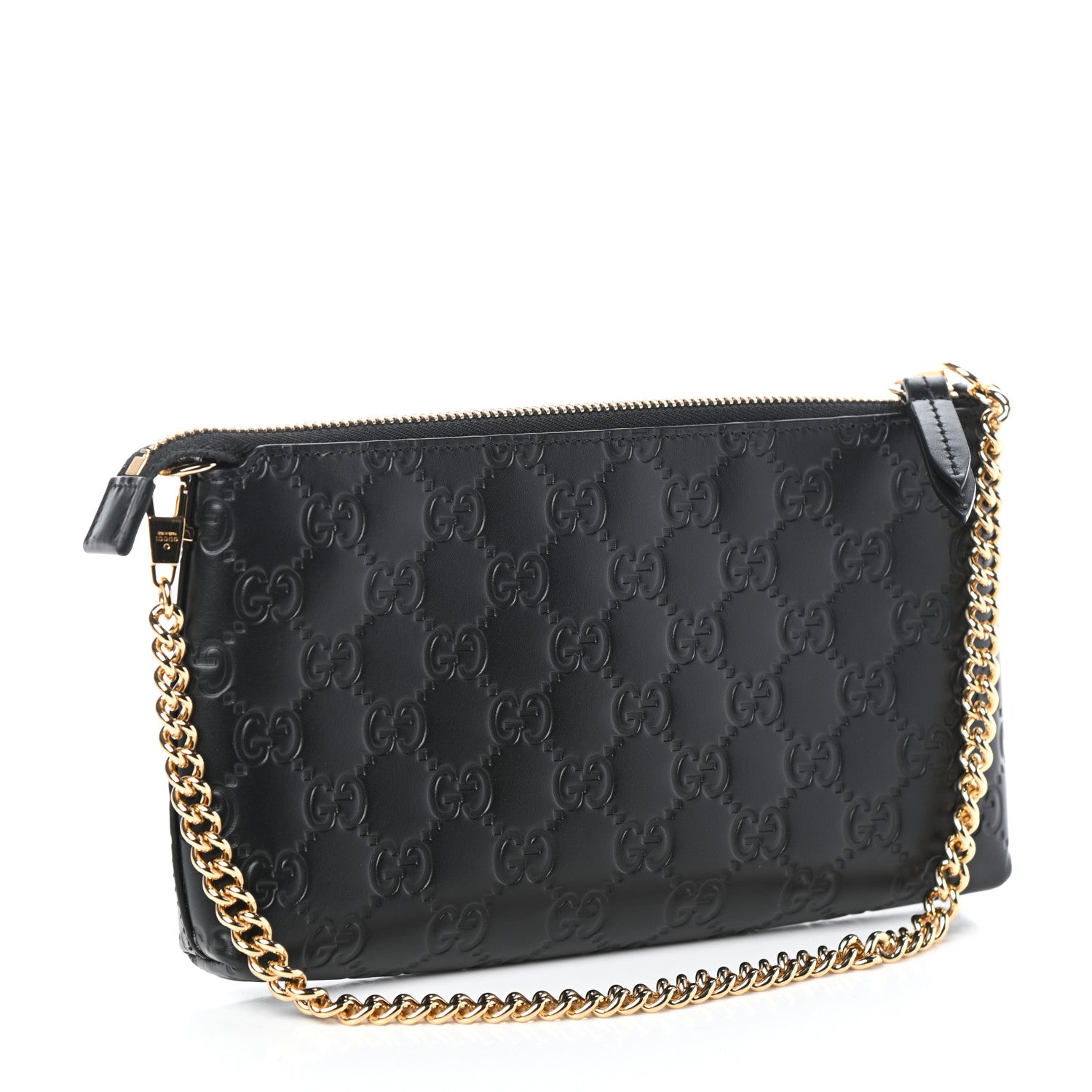 Gucci Guccissima Signature Wrist Wallet Black 3 of 9