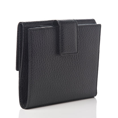 Gucci Dollar Calfskin Double G French Flap Wallet Black 2 of 6