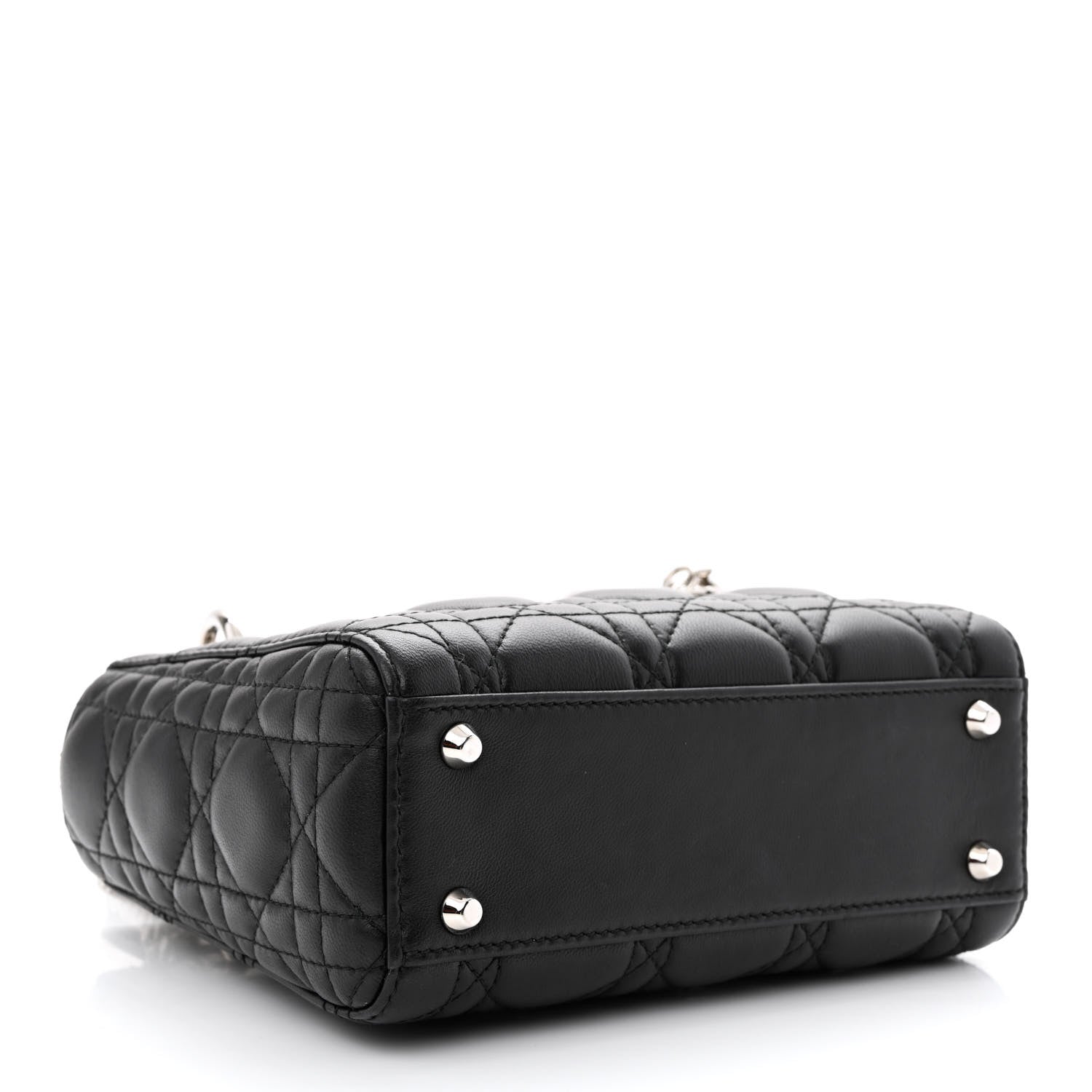Christian Dior Lambskin Cannage Mini Lady Dior Black 4 of 11
