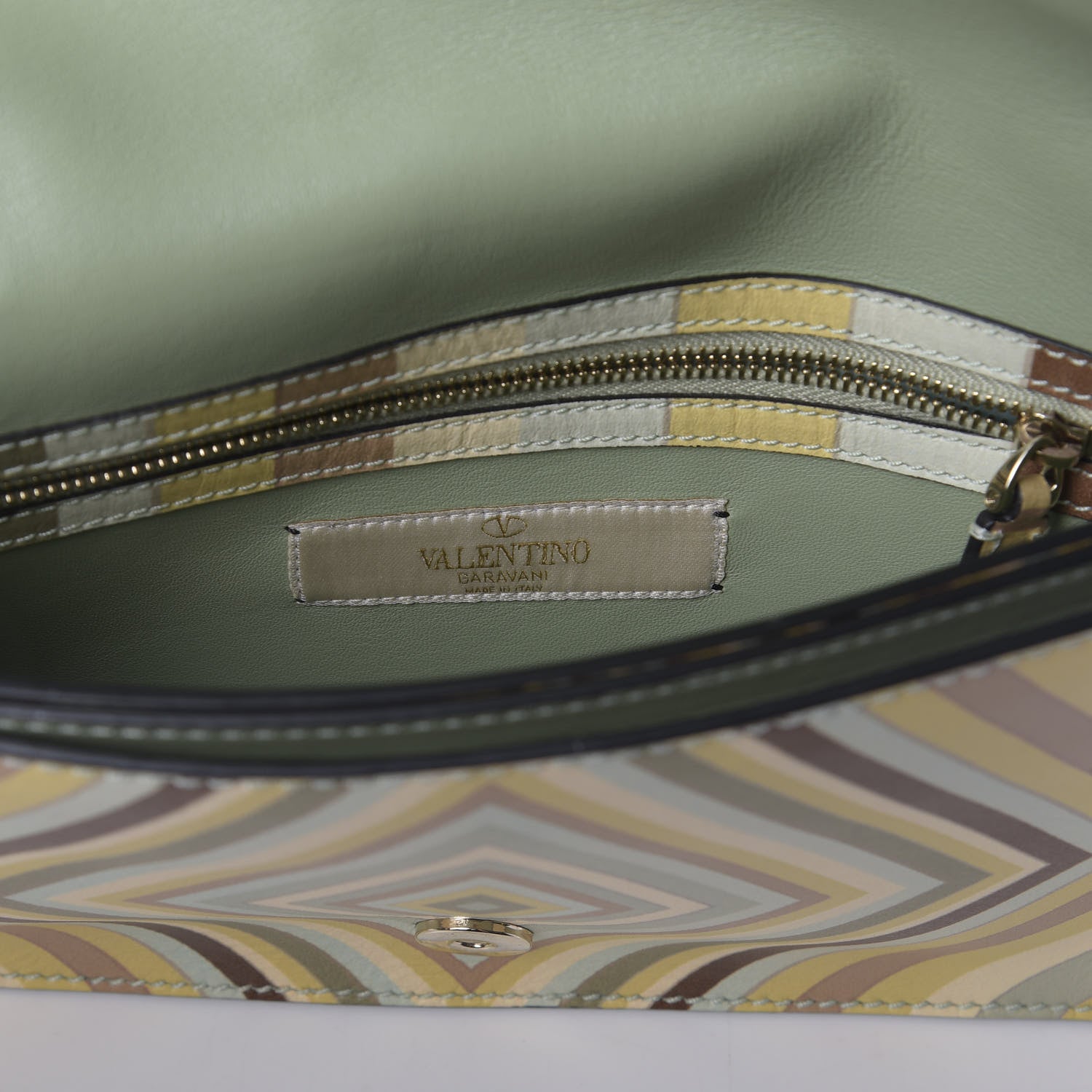 Valentino Garavani Nappa Native Couture 1975 Rockstud Wristlet Clutch Multicolor 8 of 11