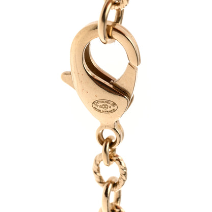 Chanel Graduated Pearl Crystal Twisted CC Long Necklace Gold 5 of 6