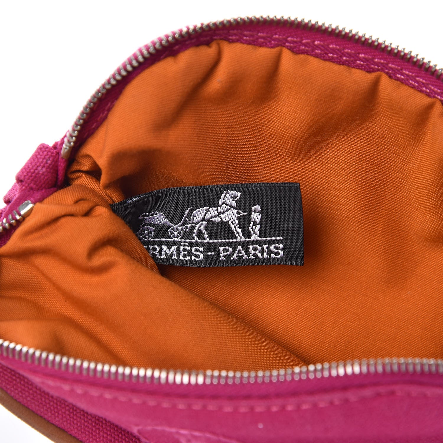 Hermes Cotton Canvas Bolide Travel Cosmetic Pouch 6 of 14