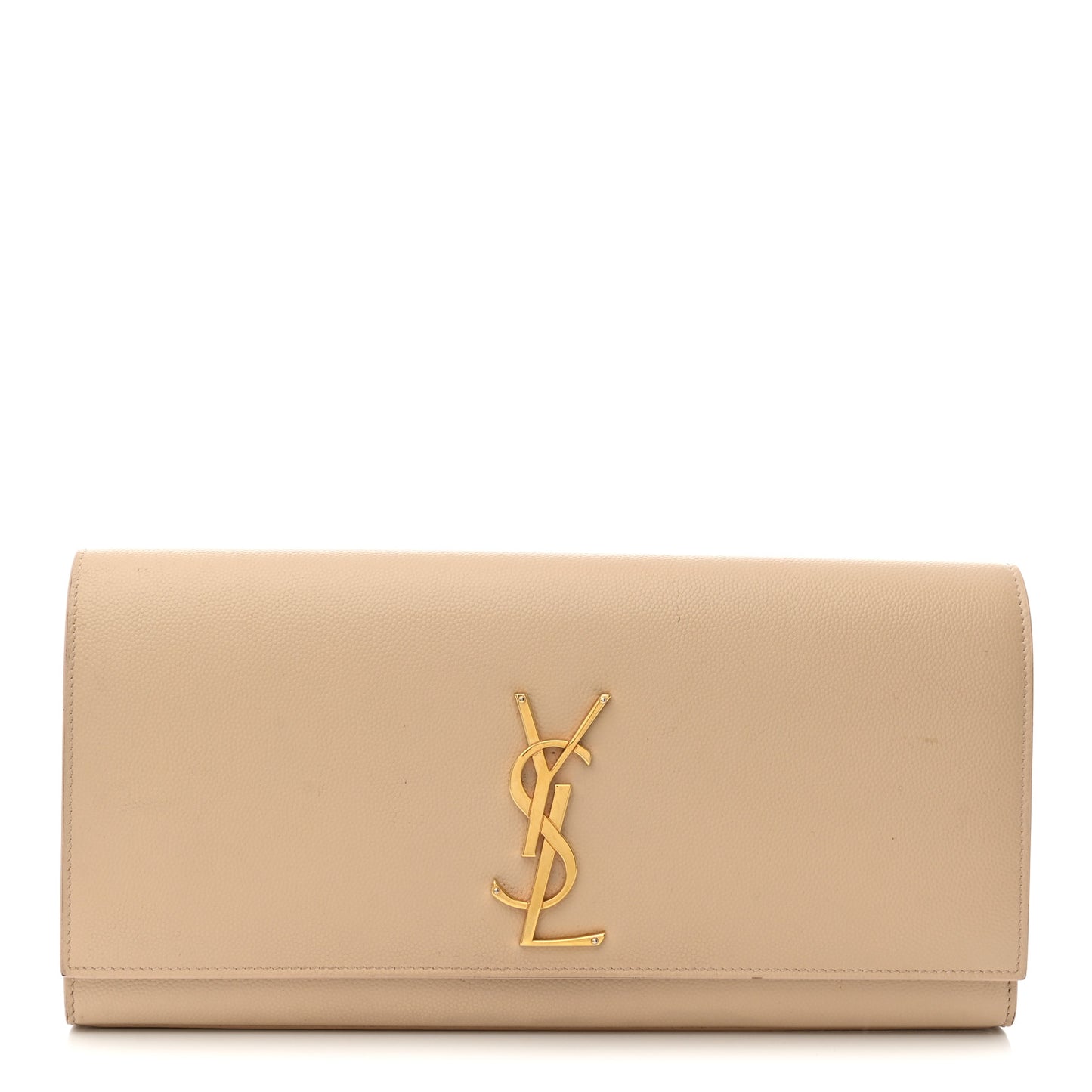 Grain De Poudre Classic Monogram Cassandre Clutch Nude Powder