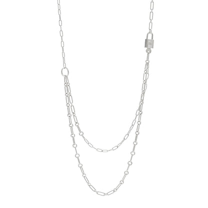 Hermes Sterling Silver GM Alphakelly Necklace 1 of 5