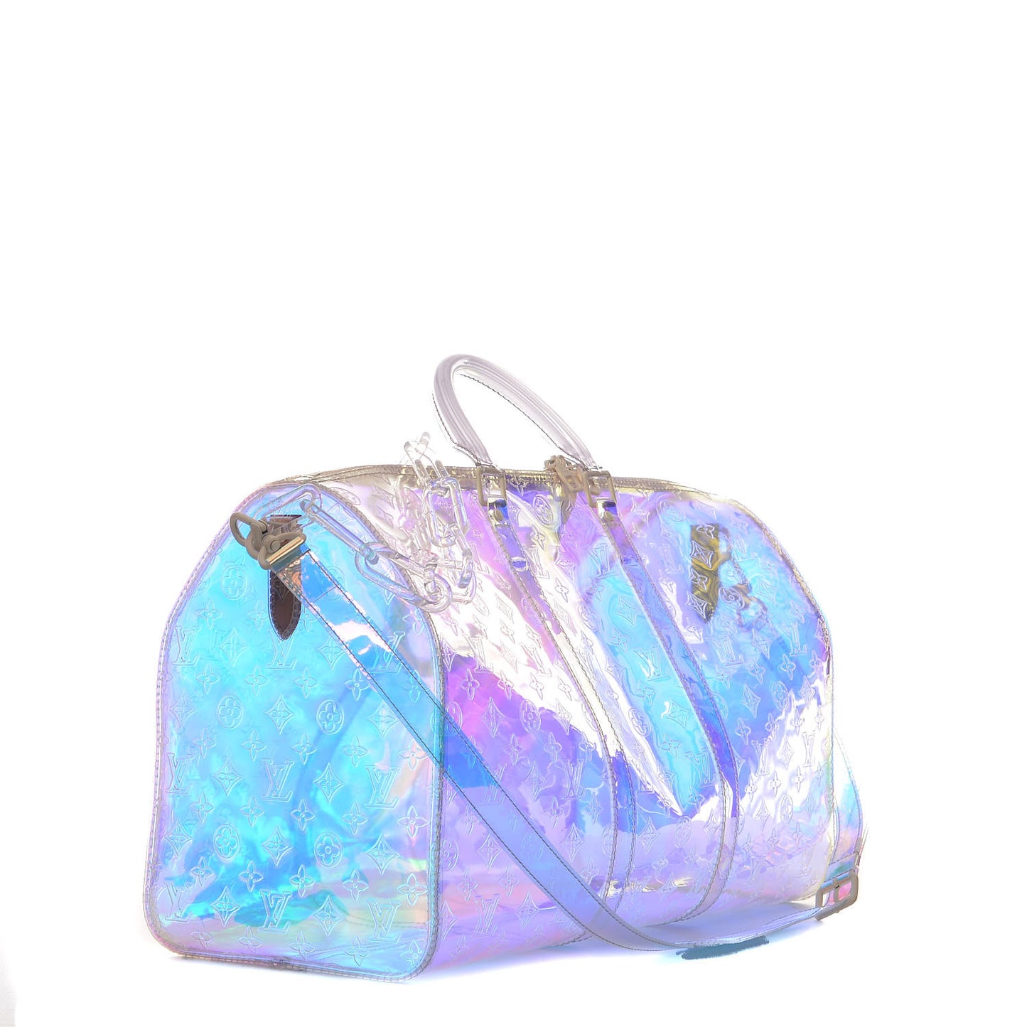 PVC Monogram Keepall Bandouliere 50 Iridescent Prism