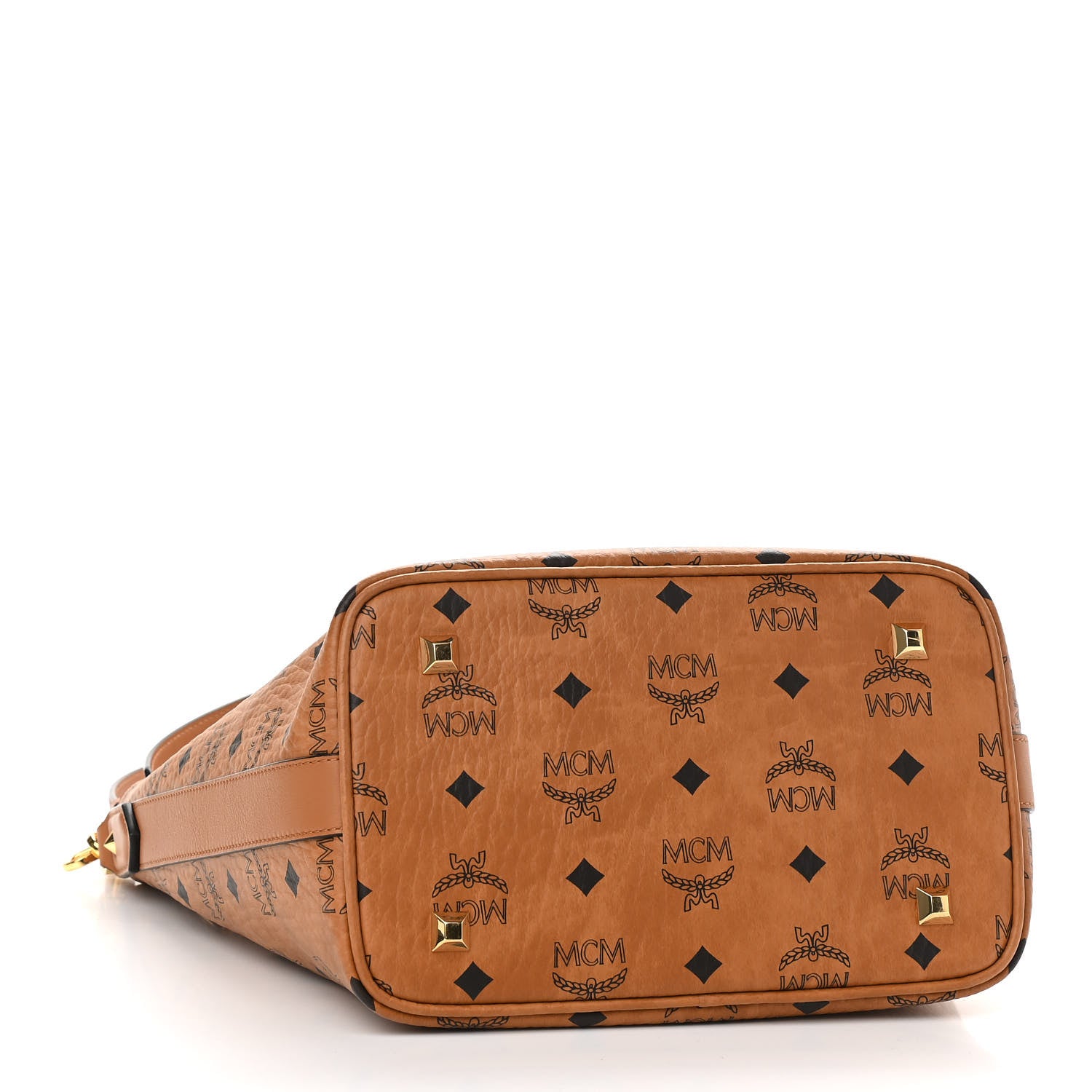 MCM Visetos Essential Drawstring Bag Cognac 3 of 9