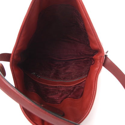 Loewe Calfskin Logo Shoulder Bag Red 5 of 10