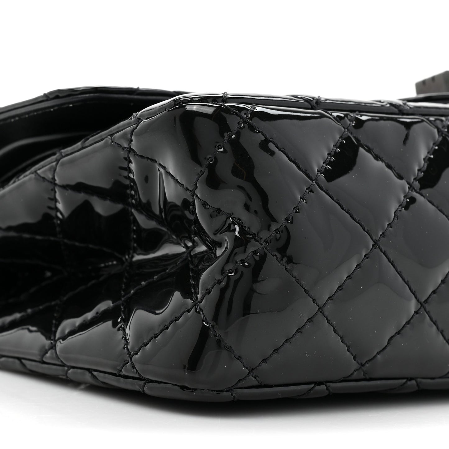 Patent Calfskin Quilted 2.55 Reissue 225 Flap So Black