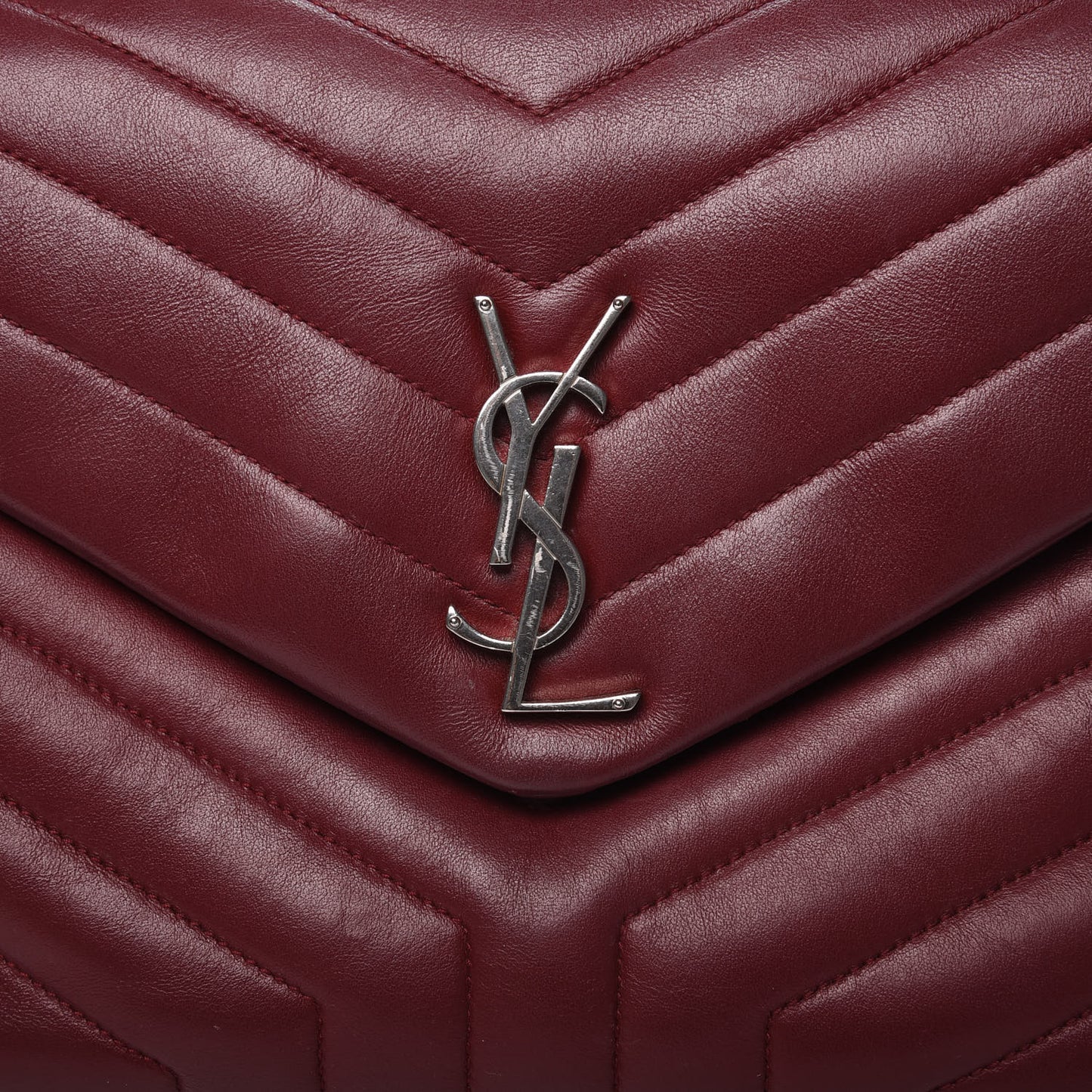 Calfskin Y Quilted Monogram Medium Loulou Chain Satchel Palissandre
