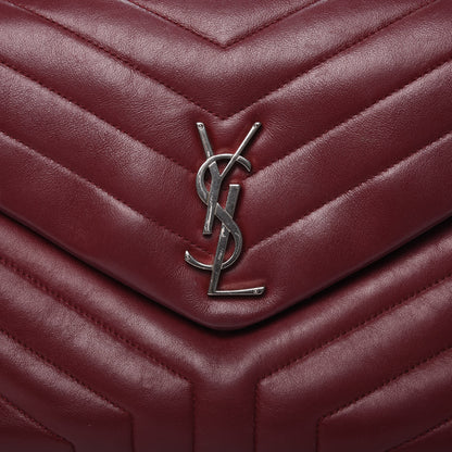 Saint Laurent Calfskin Y Quilted Monogram Medium Loulou Chain Satchel Palissandre 16 of 16
