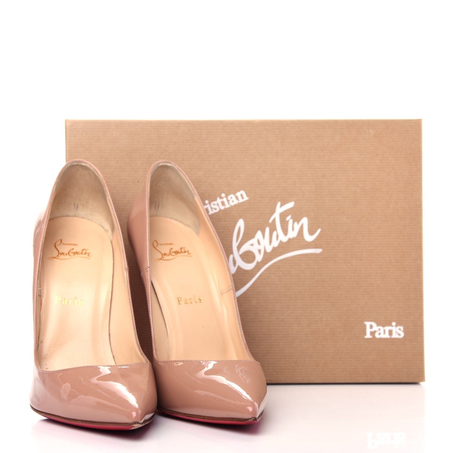CHRISTIAN LOUBOUTIN Patent So Kate 120 Pumps 39.5 Nude