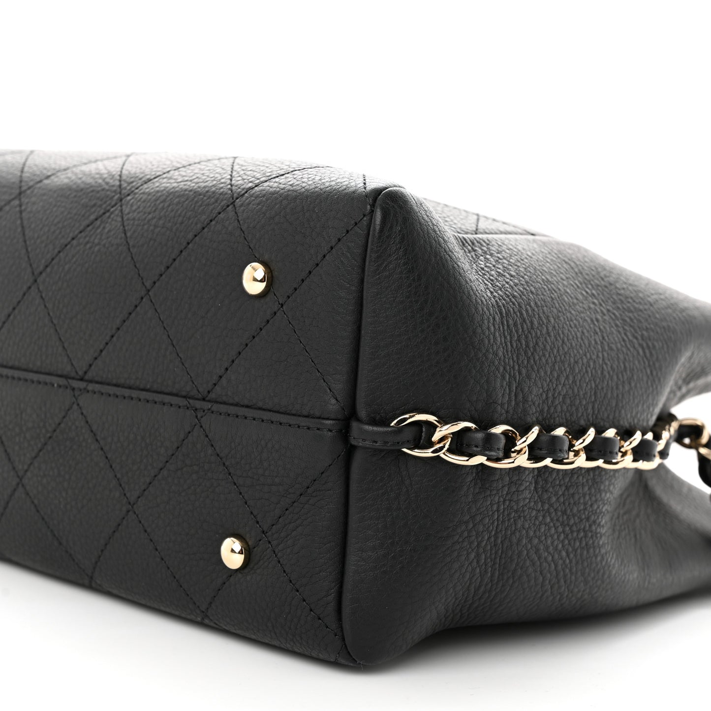 Bullskin Stitched Medium Shopping Bag Black