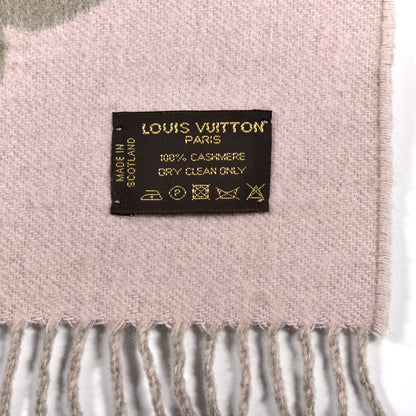 Louis Vuitton Cashmere Monogram Reykjavik Scarf Rose 3 of 5