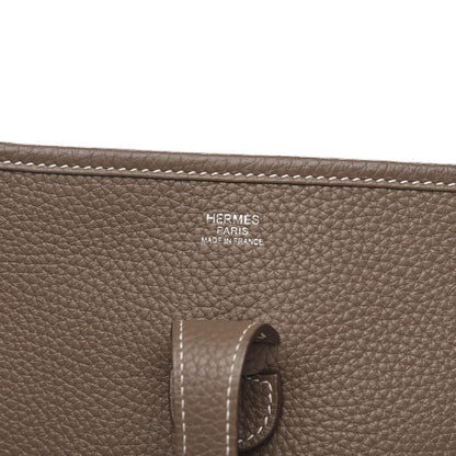 Hermes Taurillon Clemence Evelyne III PM Etoupe 6 of 11