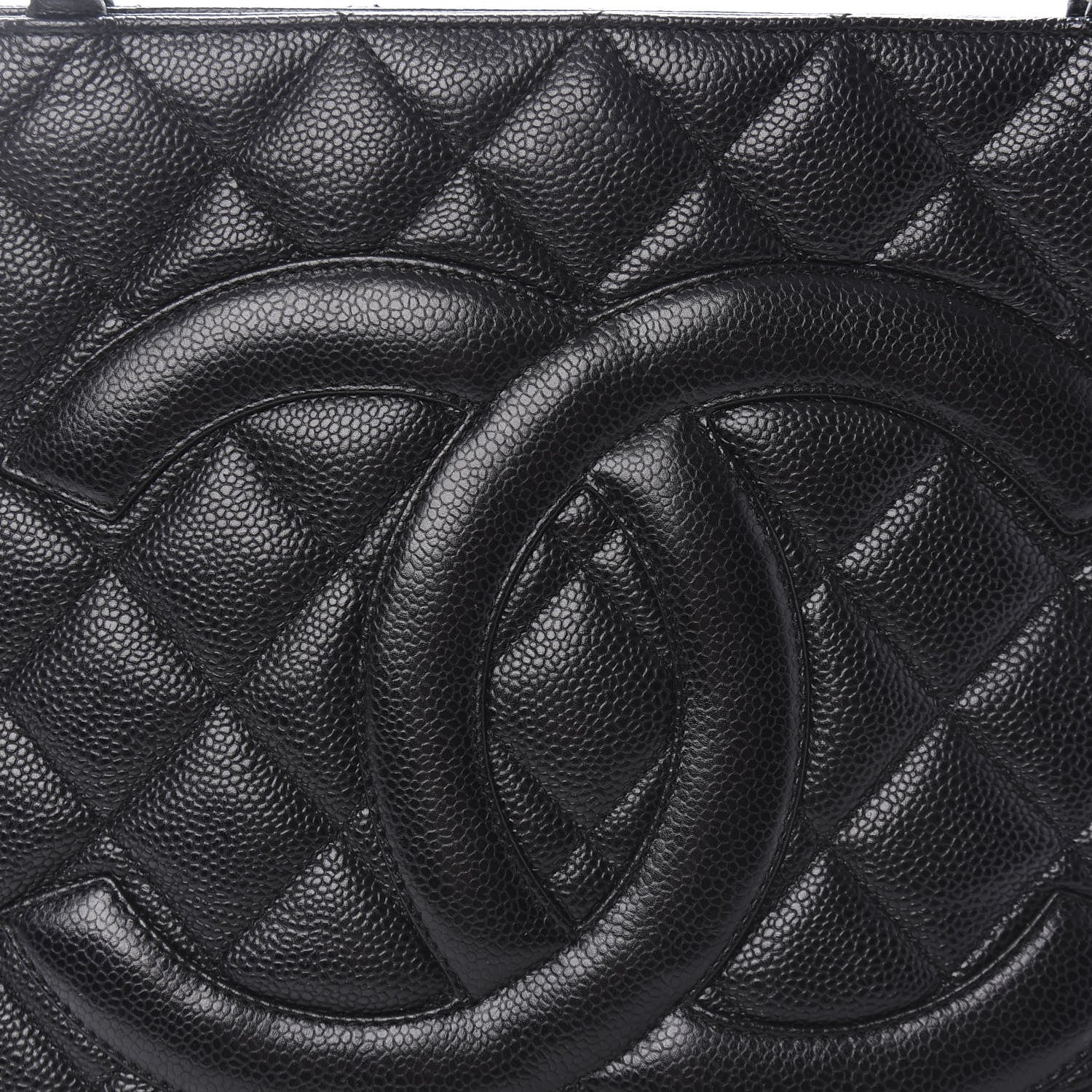 Chanel Caviar Quilted Medallion Tote Black 10 of 11
