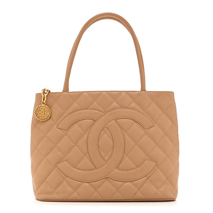 Chanel Caviar Quilted Medallion Tote Beige 1 of 10