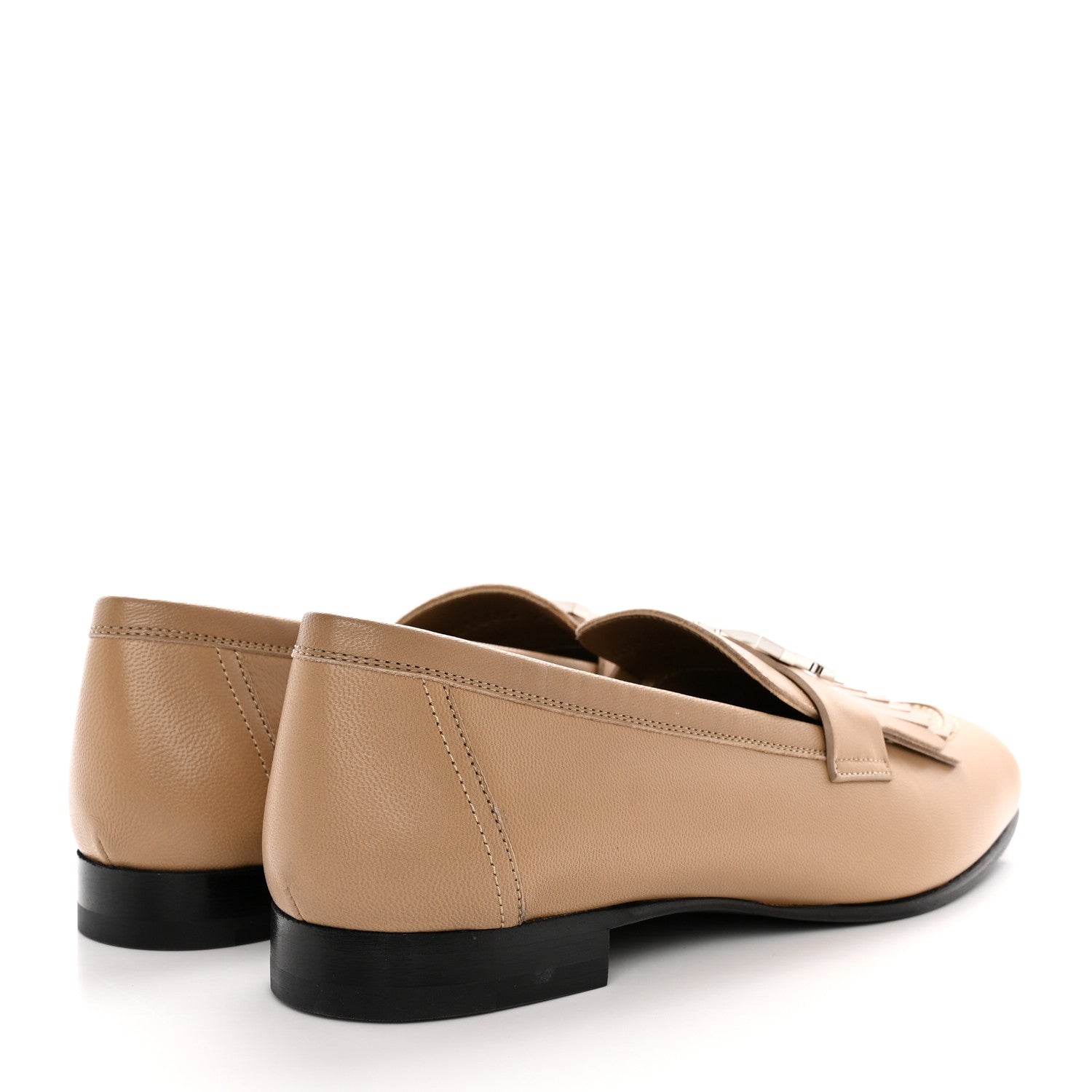 Hermes Goatskin Womens Royal Loafers 39 Beige Argile 4 of 11