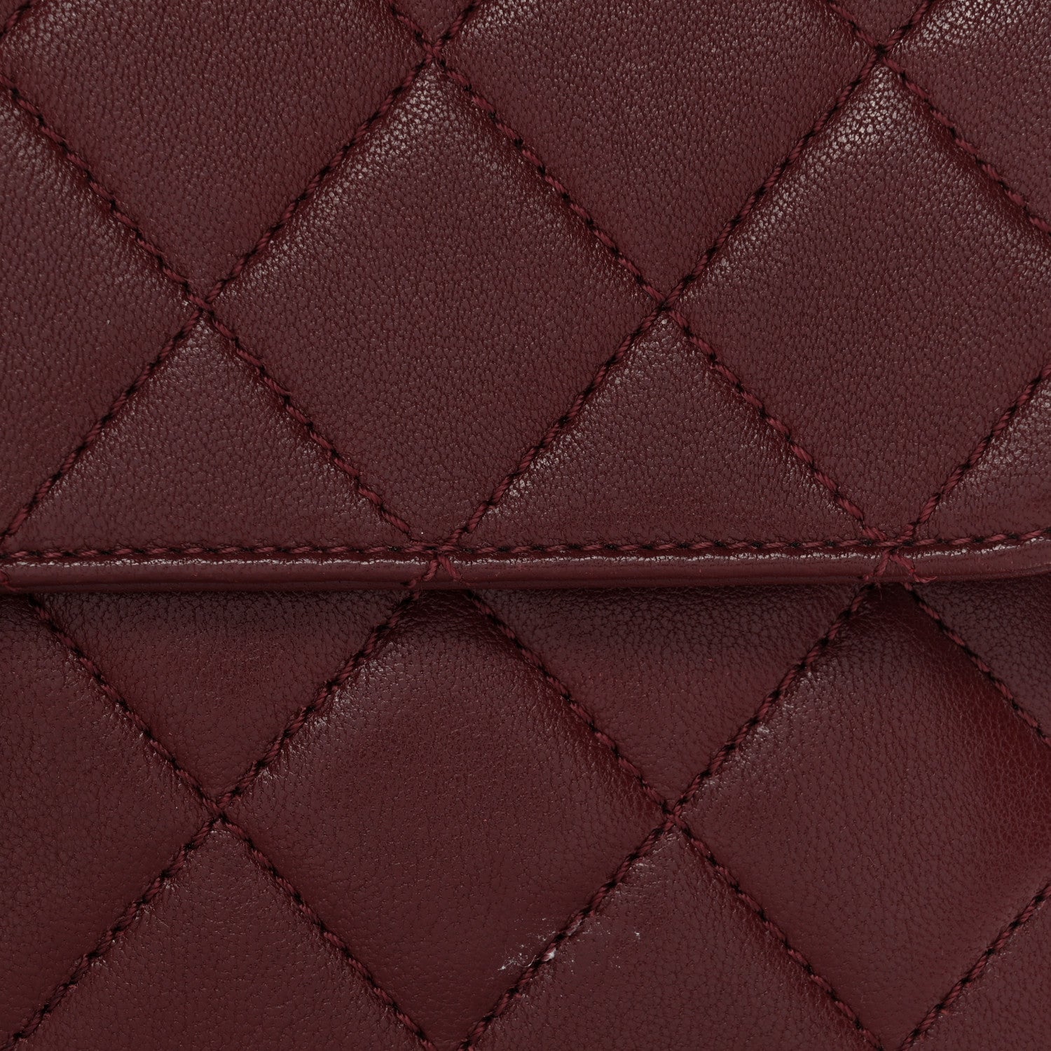 Chanel Sheepskin Quilted Large Beauty Lock Flap Burgundy 11 of 12
