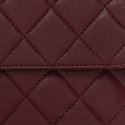 Chanel Sheepskin Quilted Large Beauty Lock Flap Burgundy 11 of 12