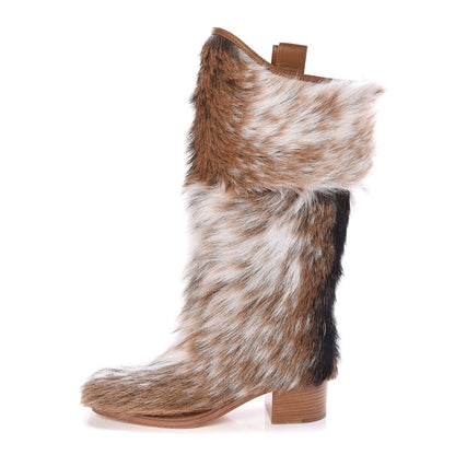 Chanel Fantasy Fur Boots 39 Brown 1 of 10
