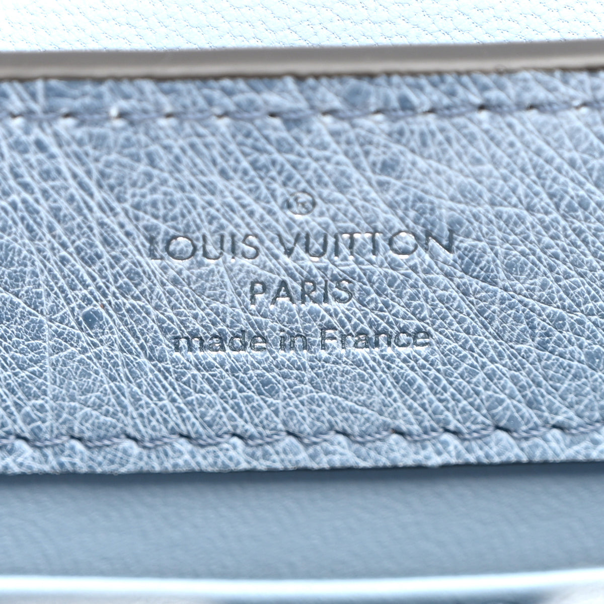 Ostrich Capucines Mini Blue Denim