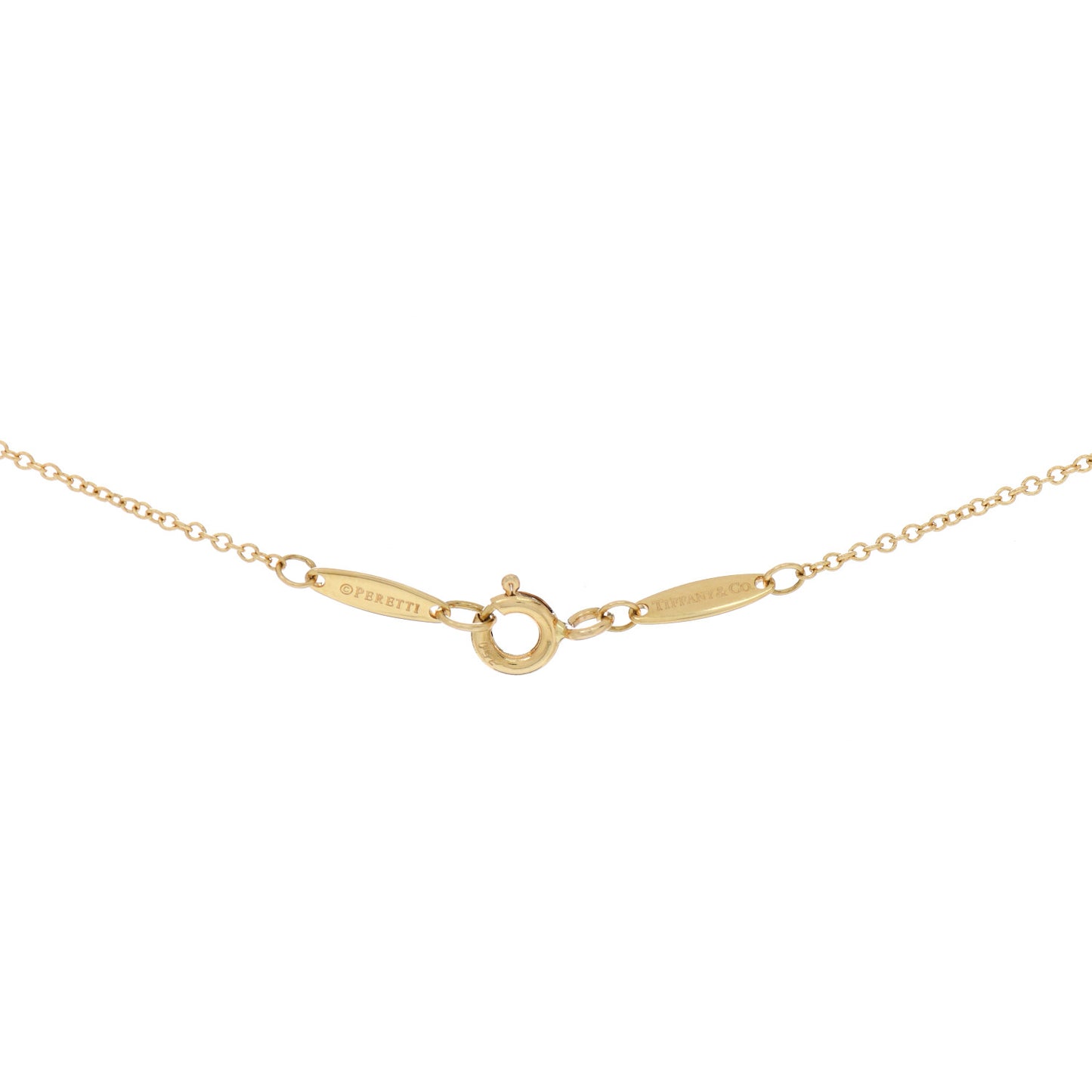 18K Yellow Gold Diamond .14ct Elsa Peretti Diamonds by the Yard Pendant Necklace
