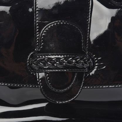 Valentino Garavani Patent Histoire Flap Black 8 of 11