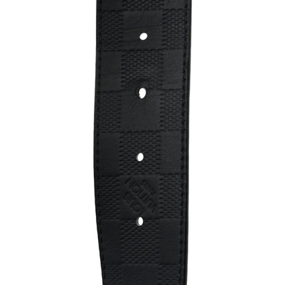 Louis Vuitton Damier Graphite Damier Infini 40mm LV Initiales Reversible Belt 95 38 Gray Black 6 of 7