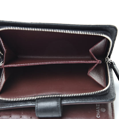 Chanel Lambskin Quilted Zipped Pocket Wallet Black 6 of 19