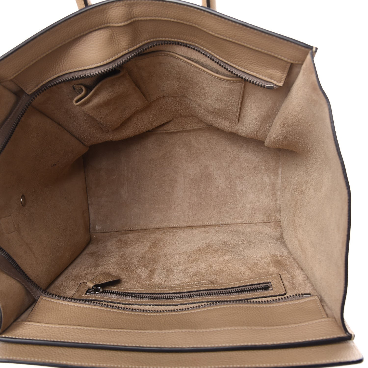 Celine Drummed Calfskin Mini Luggage Dune 5 of 14