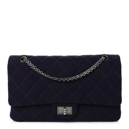 Chanel Jersey Quilted 2.55 Reissue 227 Flap Dark Purple 1 of 4