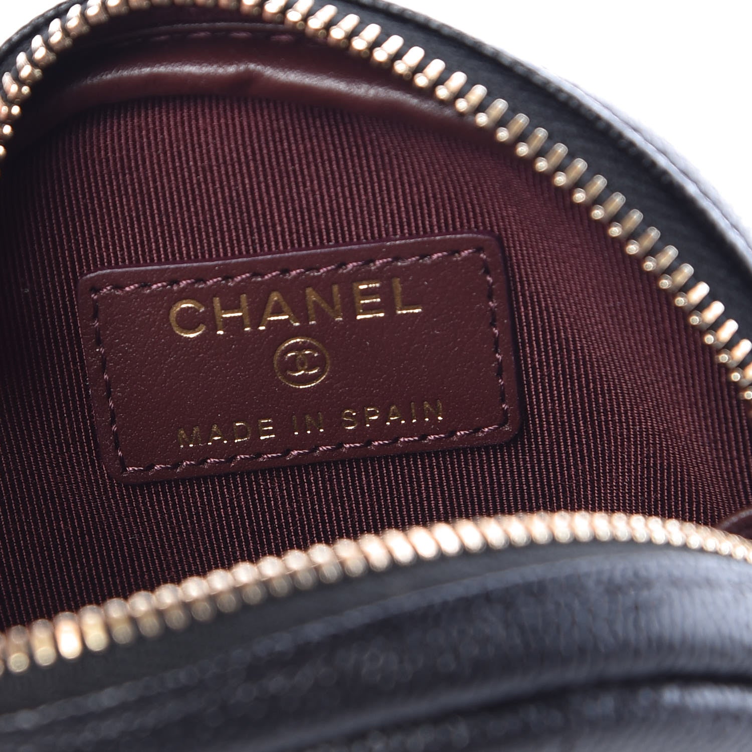 Chanel Caviar Quilted Zip Around Classic Coin Purse Black 6 of 10