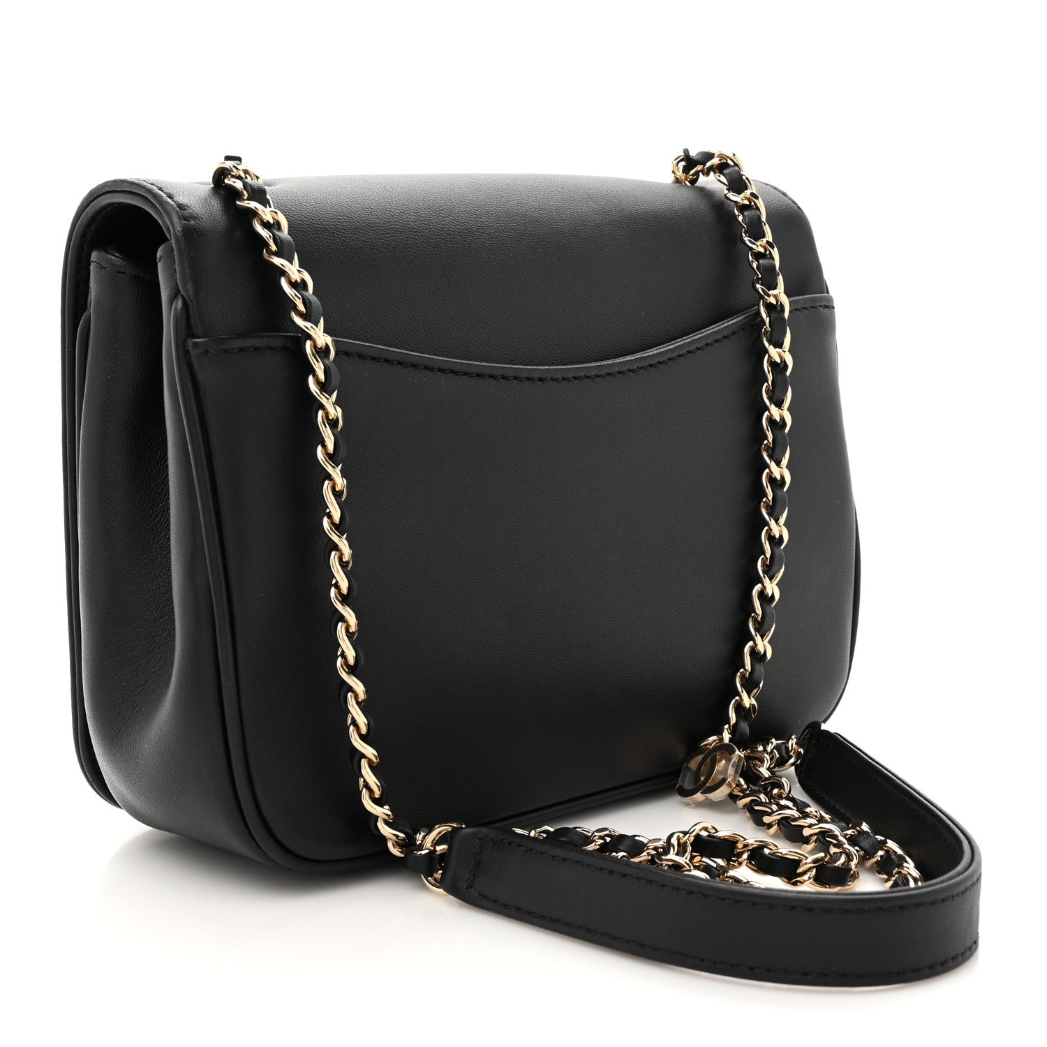 Chanel Lambskin CC Mania Flap Bag Black 3 of 10